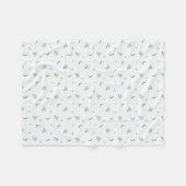 Couverture Polaire Fleur blanche romantique (Devant (Horizontal))