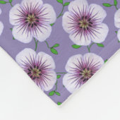Couverture Polaire Fleur bleu-clair botanique de géranium sur toute (Coin)