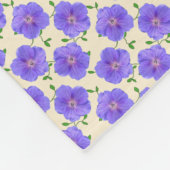 Couverture Polaire Fleur bleue botanique de géranium (Coin)