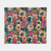 Couverture Polaire Fleur botanique  (Devant (Horizontal))