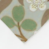 Couverture Polaire Fleur botanique de trèfle William Morris (Coin)