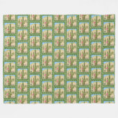 Couverture Polaire Fleur Cactus (Devant (Horizontal))