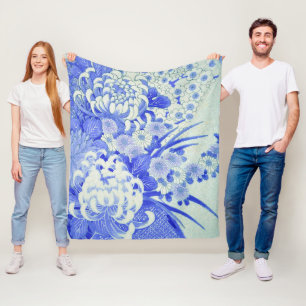 Couverture Polaire Fleur Chrysanthemum, Design japonais