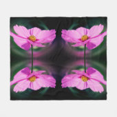 Couverture Polaire Fleur Cosmos rose Abstrait (Devant (Horizontal))
