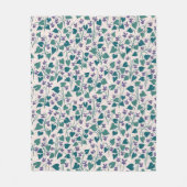 Couverture Polaire Fleur d'anémone violette de bois Impression botani (Devant)