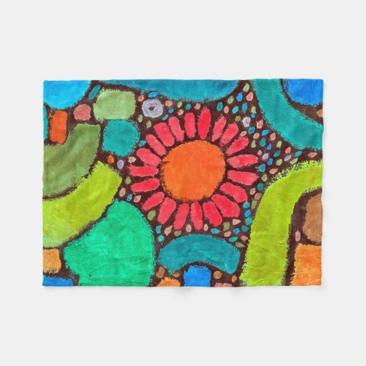 Couverture Polaire Fleur dans la vallée, Klee (Devant (Horizontal))