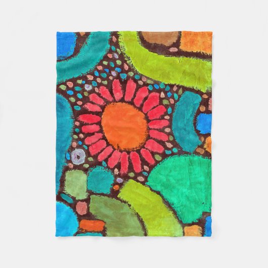 Couverture Polaire Fleur dans la vallée, Klee (Devant)