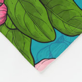 Couverture Polaire Fleur d'Apple sur le turquoise (Coin)