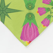 Couverture Polaire Fleur de Bell rétro Mandalas Green Fleece Blanche (Coin)