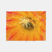 Couverture Polaire Fleur de cactus jaunes (Devant (Horizontal))