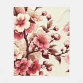 Couverture Polaire Fleur de cerise (Devant)