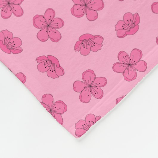Couverture Polaire Fleur de cerise (Coin)