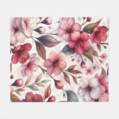 Couverture Polaire Fleur de Cerisier (Devant (Horizontal))