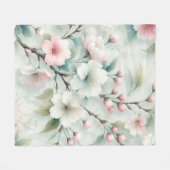 Couverture Polaire Fleur de Cerisier (Devant (Horizontal))