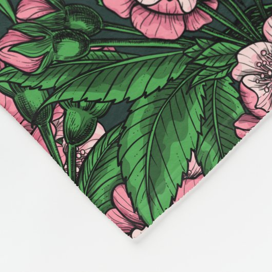 Couverture Polaire Fleur de cerisier 2 (Coin)