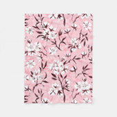 Couverture Polaire Fleur de cerisier blanc (Devant)