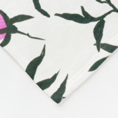 Couverture Polaire Fleur de cerisier blanc sur blanc (Coin)