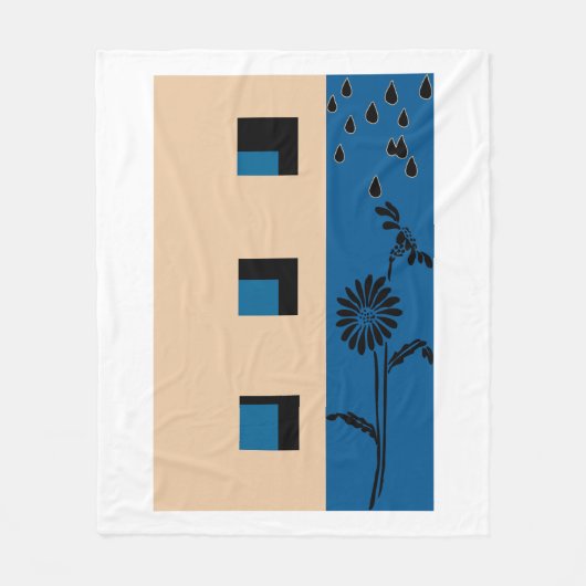 Couverture Polaire Fleur de construction (Devant)