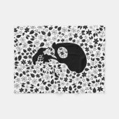 Couverture Polaire Fleur de crâne (couleur personnalisable d'arrière (Devant (Horizontal))