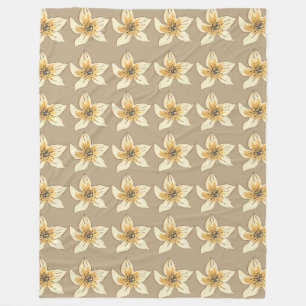 Couverture Polaire Fleur de crème motif Fleur de crème motif 