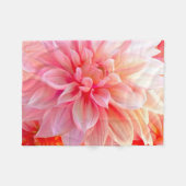 Couverture Polaire Fleur de dahlia brune de Pêche (Devant (Horizontal))
