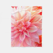 Couverture Polaire Fleur de dahlia brune de Pêche (Devant)