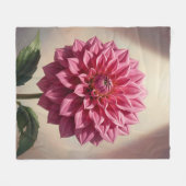 Couverture Polaire Fleur de Dahlia Rose Botanique (Devant (Horizontal))