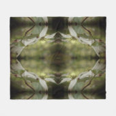 Couverture Polaire Fleur de Dogwood sauvage fleurit Motif Abstrait (Devant (Horizontal))