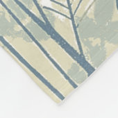 Couverture Polaire Fleur de feuille bleue asiatique japonaise (Coin)