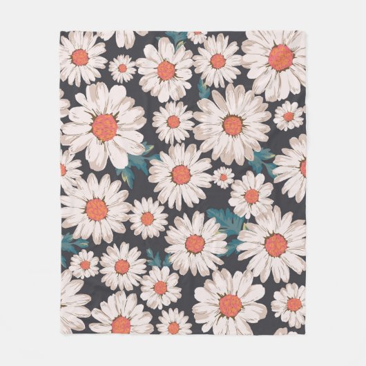 Couverture Polaire fleur de fleurs sans couture, motif d'impression m (Devant)