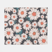 Couverture Polaire fleur de fleurs sans couture, motif d'impression m (Devant (Horizontal))