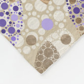 Couverture Polaire Fleur de la vie Dot Art Pastels, violets et or (Coin)