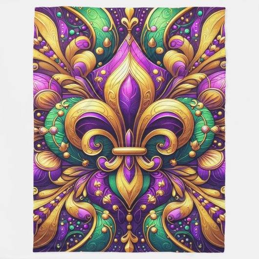 Couverture Polaire fleur de lis (Devant)