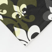 Couverture Polaire Fleur De Lis Blanc Jaune (Coin)