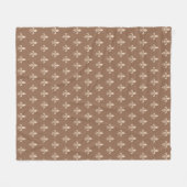 Couverture Polaire Fleur de Lis en beige clair sur Taupe Tan (Devant (Horizontal))
