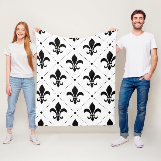 Couverture Polaire Fleur De Lis Motif (En situation)