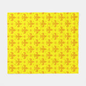 Couverture Polaire Fleur de lis Motif jaune (Devant (Horizontal))