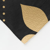 Couverture Polaire Fleur de lis noir et or (Coin)
