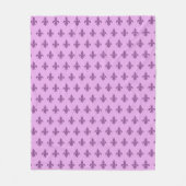 Couverture Polaire Fleur de Lis violet violet sur lavande (Devant)