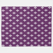 Couverture Polaire Fleur de Lys victorienne violette (Devant (Horizontal))