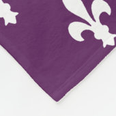 Couverture Polaire Fleur de Lys victorienne violette (Coin)