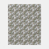 Couverture Polaire Fleur de Magnolia Blanche Fleurs Motif naturel (Devant)