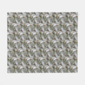 Couverture Polaire Fleur de Magnolia Blanche Fleurs Motif naturel (Devant (Horizontal))
