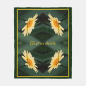 Couverture Polaire Fleur de marguerite jaune Abstrait personnalisé (Devant)