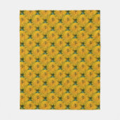 Couverture Polaire Fleur de marguerite jaune Motif naturel (Devant)