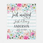 Couverture Polaire Fleur de menthe juste marié (Devant)