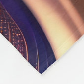 Couverture Polaire Fleur de Minuit - Abstrait Violet foncé, Sarcelle  (Coin)