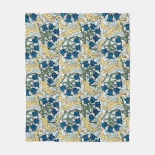 Couverture Polaire Fleur de Muguet Art Nouveau Verneuil