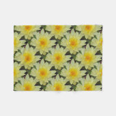Couverture Polaire Fleur de nénuphar jaune (Devant (Horizontal))
