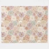 Couverture Polaire Fleur de Prairie Céleste (Devant (Horizontal))